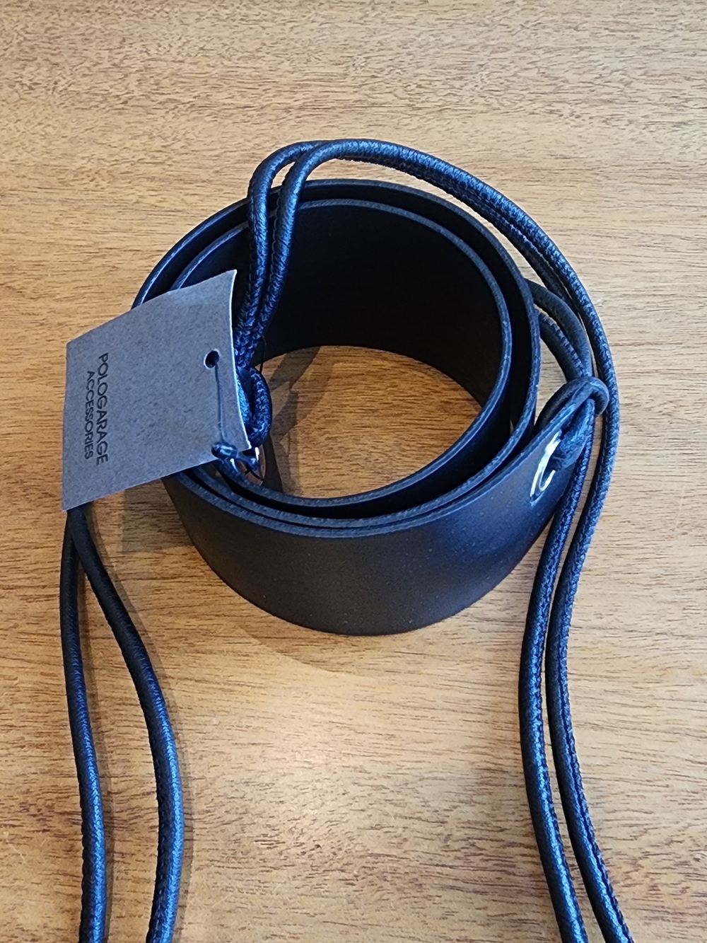 Wide Lace-Up Tassel Waist Belt - Black - Picture 3 of 4